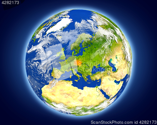 Image of Czech republic on planet Earth