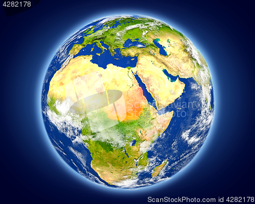 Image of Sudan on planet Earth