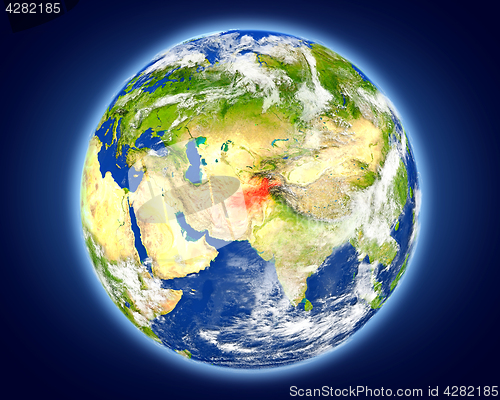 Image of Afghanistan on planet Earth