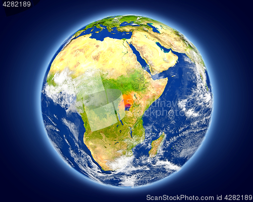 Image of Uganda on planet Earth