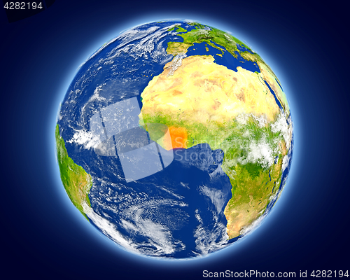 Image of Ivory Coast on planet Earth