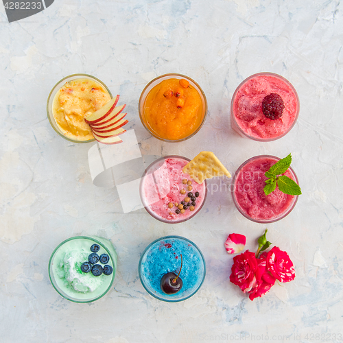 Image of Different smoothie set