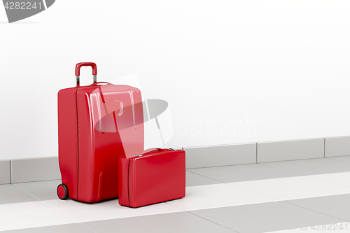 Image of Red travel bags