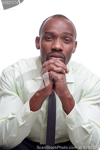 Image of portrait of handsome young black african man