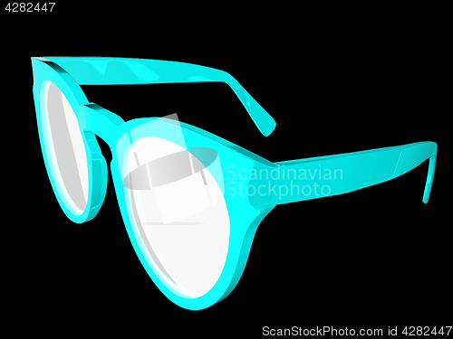 Image of Cool red sunglasses. 3d illustration