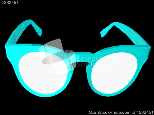 Image of Cool red sunglasses. 3d illustration