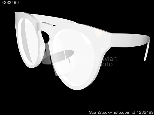 Image of Cool black sunglasses. 3d illustration