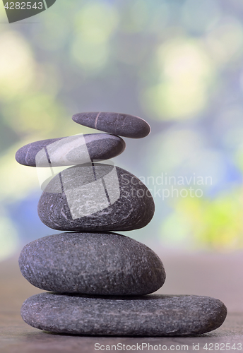 Image of stack of  pebble stones 