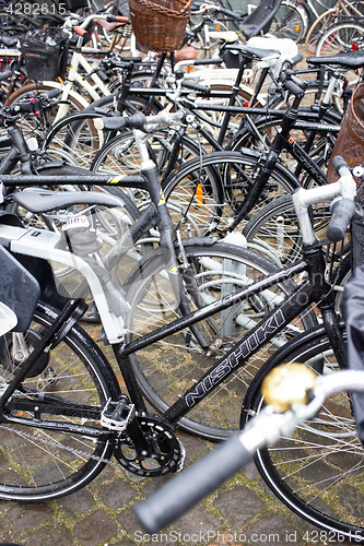 Image of Many bicycles on Copenhagen street