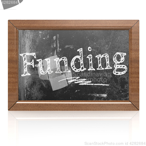 Image of Funding text written on blackboard