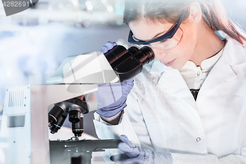 Image of Female health care researchers working in scientific laboratory.