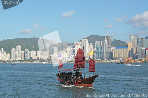 Image of Junk boat in Hong Kong 