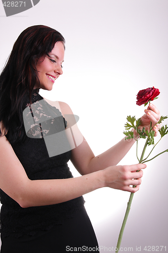 Image of Woman with rose