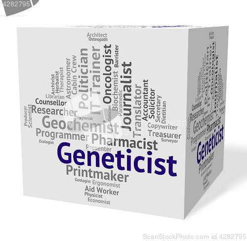 Image of Geneticist Job Shows Hiring Work And Genetics