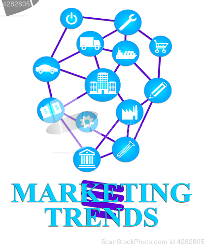 Image of Marketing Trends Shows E-Marketing E-Commerce And Seo
