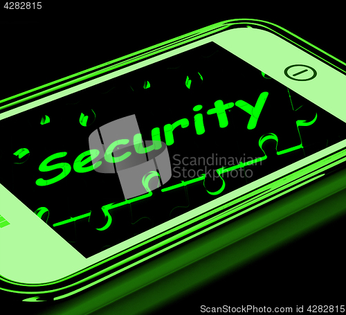 Image of Security On Smartphone Shows Secure Password