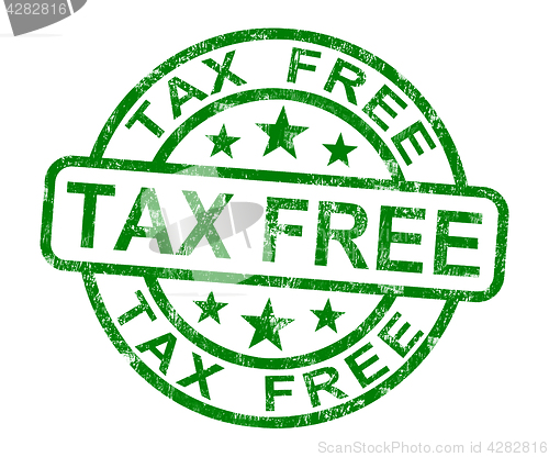 Image of Tax Free Stamp Shows No Duty Shopping