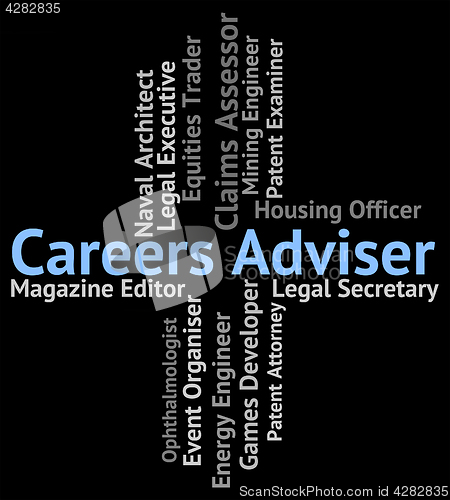 Image of Careers Adviser Shows Work Professions And Guide
