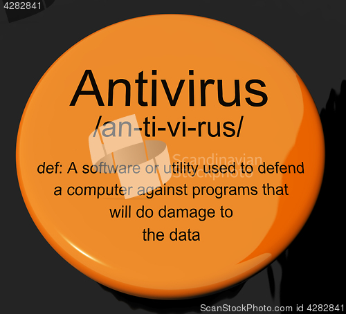 Image of Antivirus Definition Button Showing Computer System Security