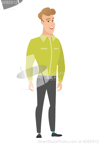 Image of Young caucasian happy businessman.