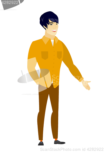 Image of Asian businessman with hand in his pocket.