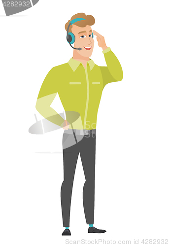 Image of Customer service operator in headset.