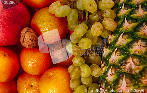 Image of exotic fruit background