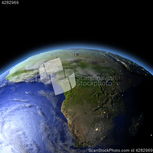 Image of Africa from space