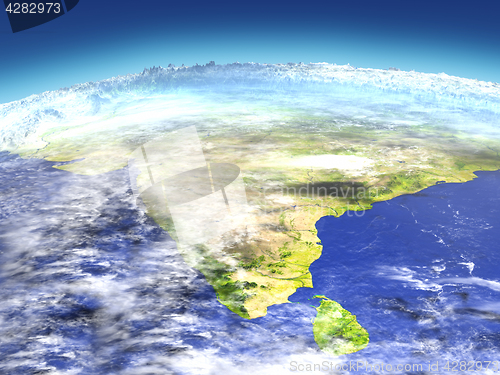Image of Indian subcontinent from space