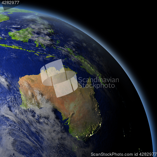 Image of Australia from space