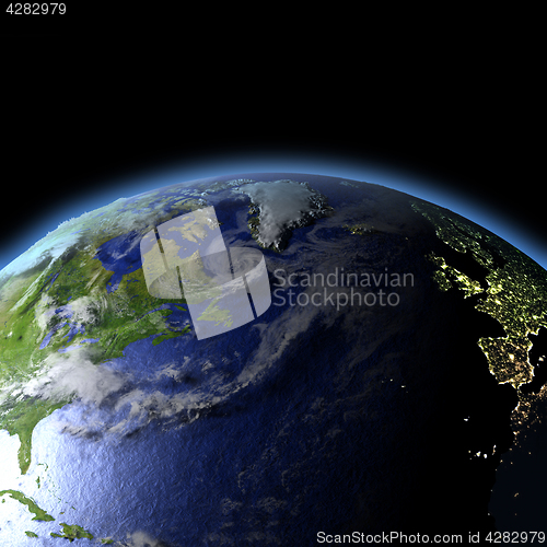 Image of North Atlantic from space