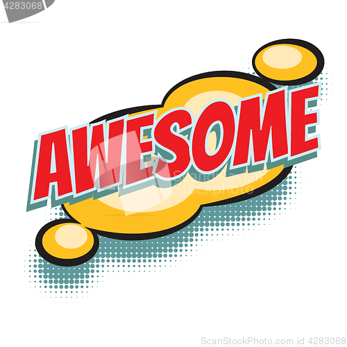 Image of awesome comic word