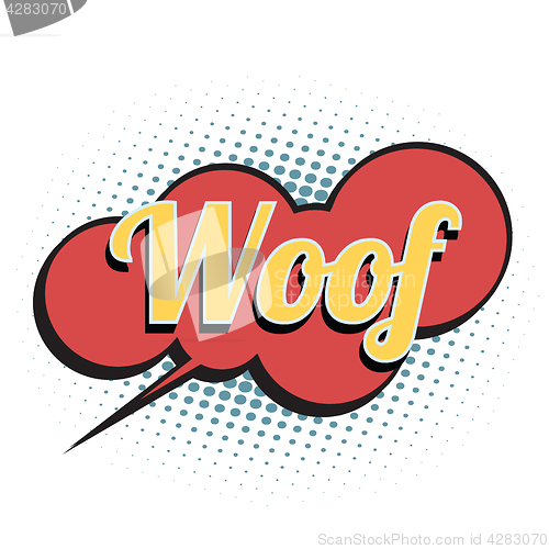 Image of woof comic word