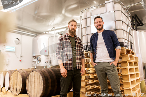 Image of men at craft brewery or beer plant