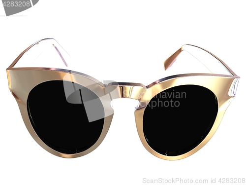 Image of Cool metal sunglasses. 3d illustration