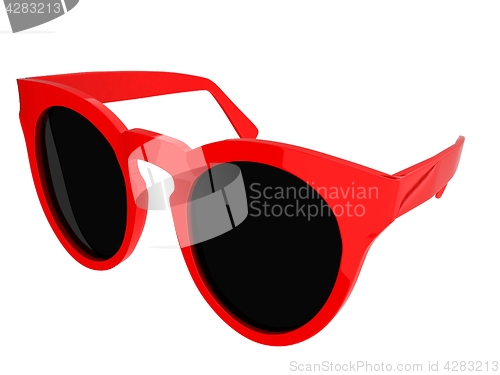 Image of Cool red sunglasses. 3d illustration