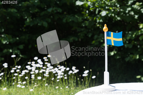 Image of Swedish miniature flag