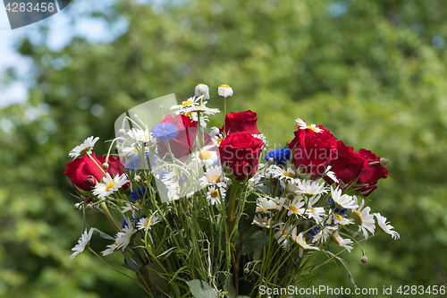 Image of Colorful summer flowers bouquet