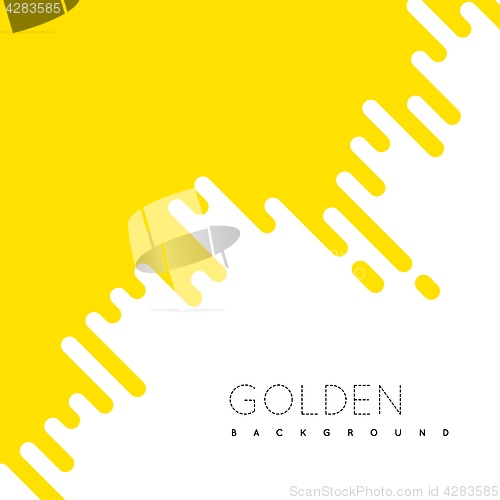Image of Golden irregular rounded lines background.