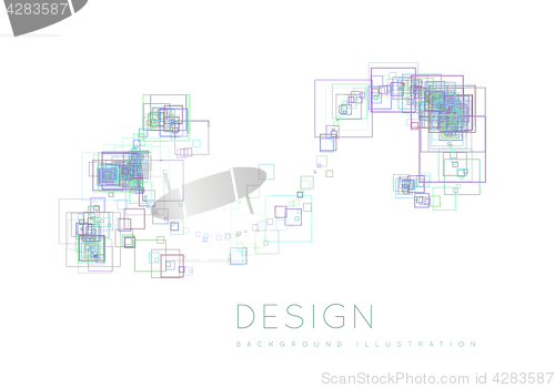 Image of Background of the squares in a modern style.