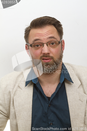 Image of Portrait of an attractive young man with piercing