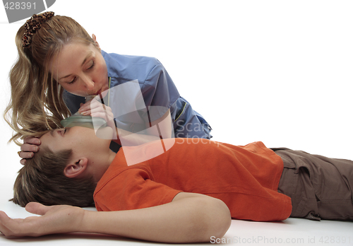 Image of Resuscitating unconscious boy