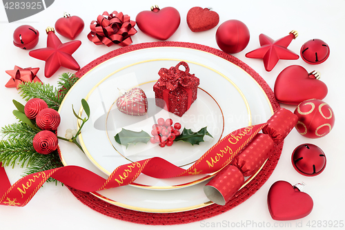 Image of Christmas Dinner Place Setting