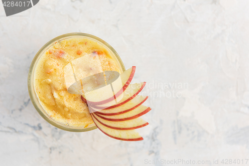 Image of Apple smoothie on a white