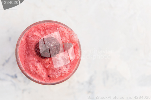 Image of Blackberry smoothie on a white