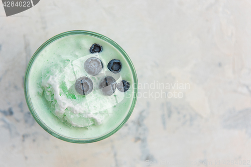 Image of Blueberry smoothie on a white