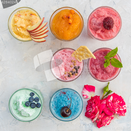 Image of Different smoothie set