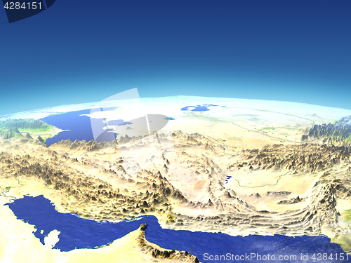 Image of Iran and Pakistan region from space