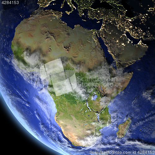 Image of Africa from space