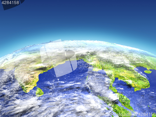 Image of Southeast Asia from space